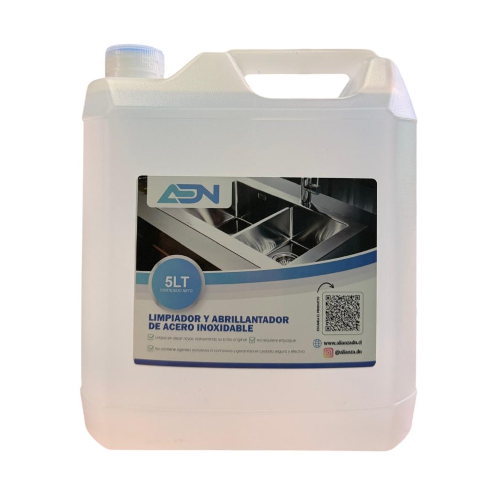 LIMPIADOR Y ABRILLANTADOR DE ACERO INOXIDABLE ADN 5 LT