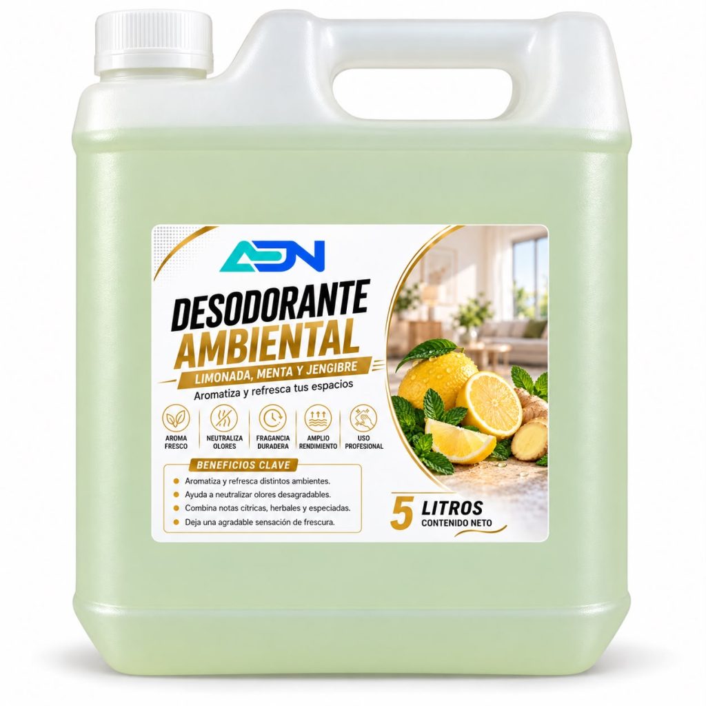 DESODORANTE AMBIENTAL LIMONADA MENTA JENGIBRE ADN 5 LT