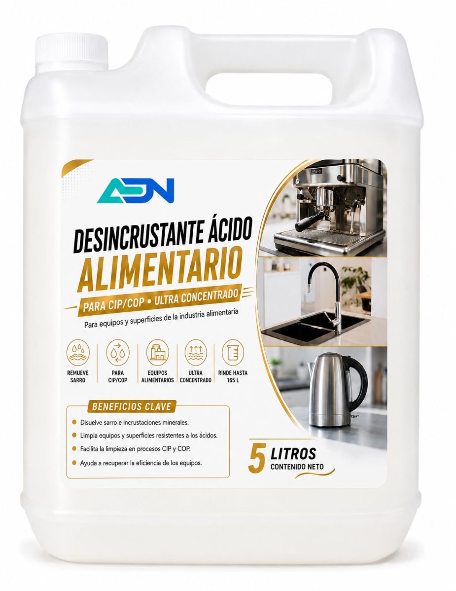 DESINCRUSTANTE ACIDO ALIMENTARIO PARA CIP COP ADN 5 LT