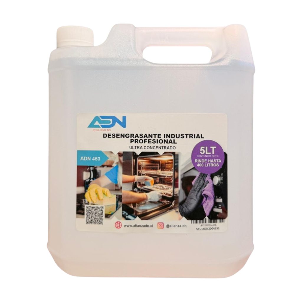 DESENGRASANTE INDUSTRIAL PROFESIONAL ADN 5 LT