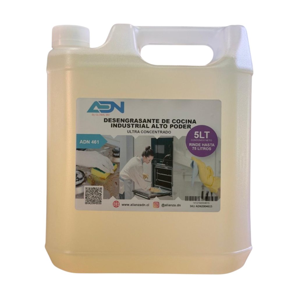 DESENGRASANTE DE COCINA INDUSTRIAL ALTO PODER ADN 5 LT