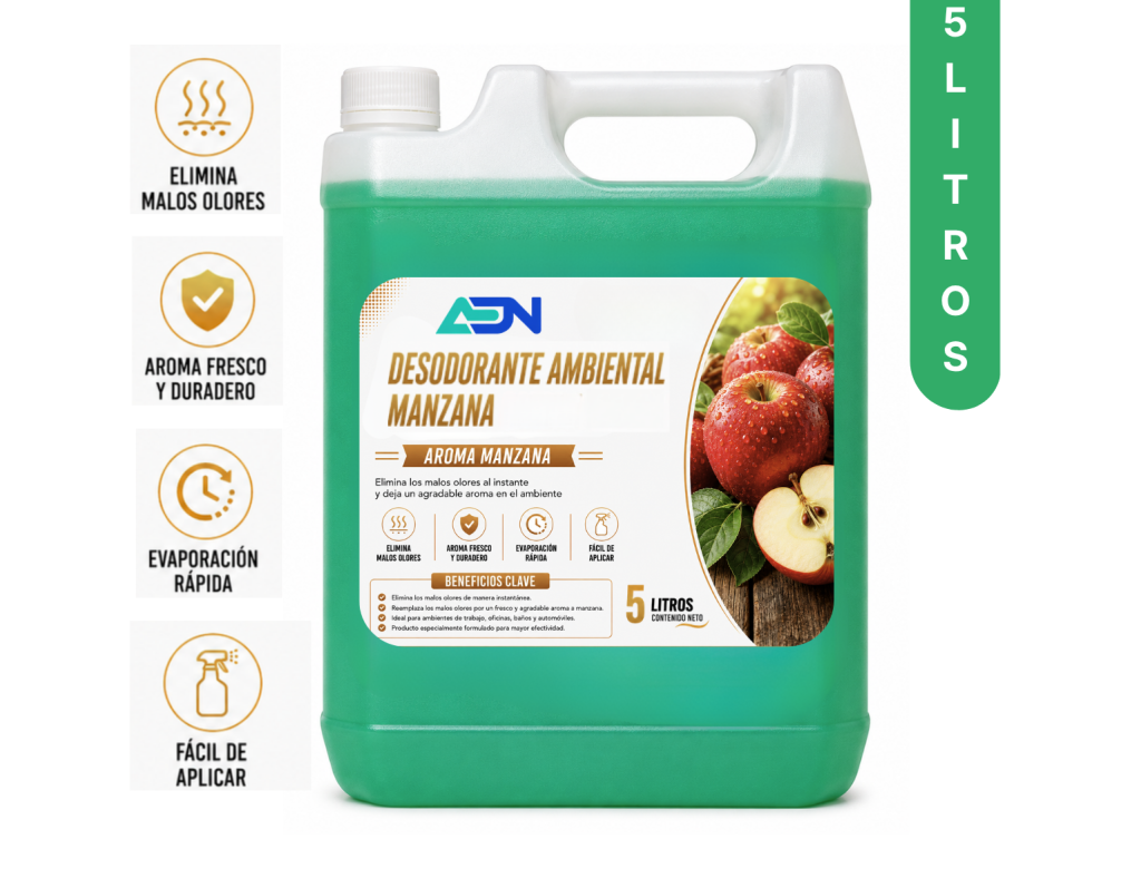 DESODORANTE AMBIENTAL MANZANA ADN 5 LT