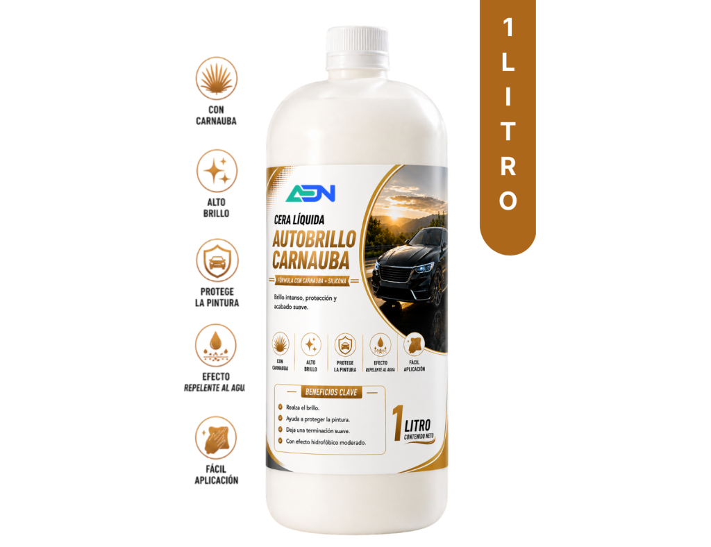 CERA LIQUIDA AUTOBRILLO CARNAUBA ADN  1 LT