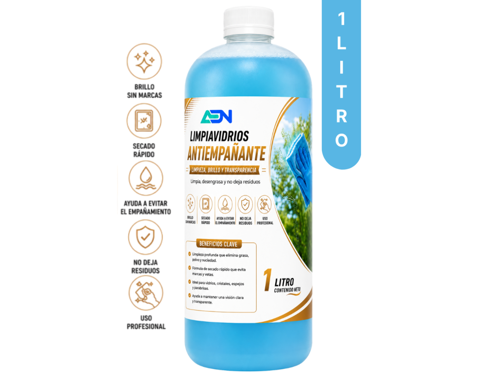 LIMPIAVIDRIOS PROFESIONAL ANTIEMPAÑANTE ADN 1 LT