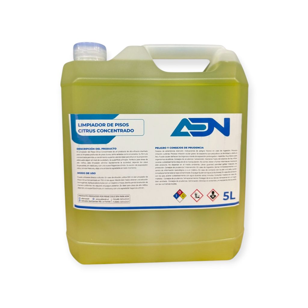 LIMPIA PISOS CITRUS CONCENTRADO ADN 5 LT