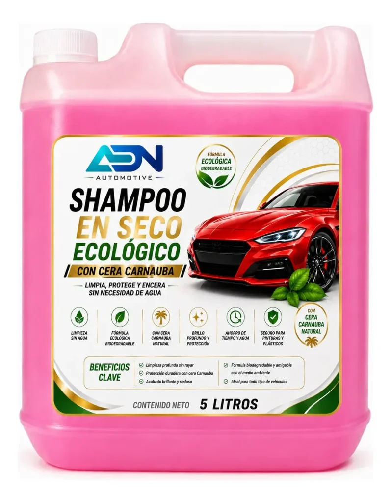SHAMPOO Y CERA ECOLÓGICO CON CERA CARNAUBA ADN 5 LT