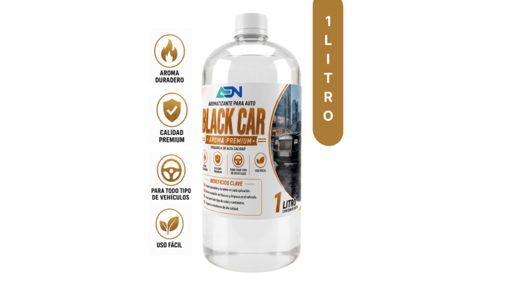 AROMATIZANTE PARA AUTOS BLACK CAR INTENSE ADN 1 LT