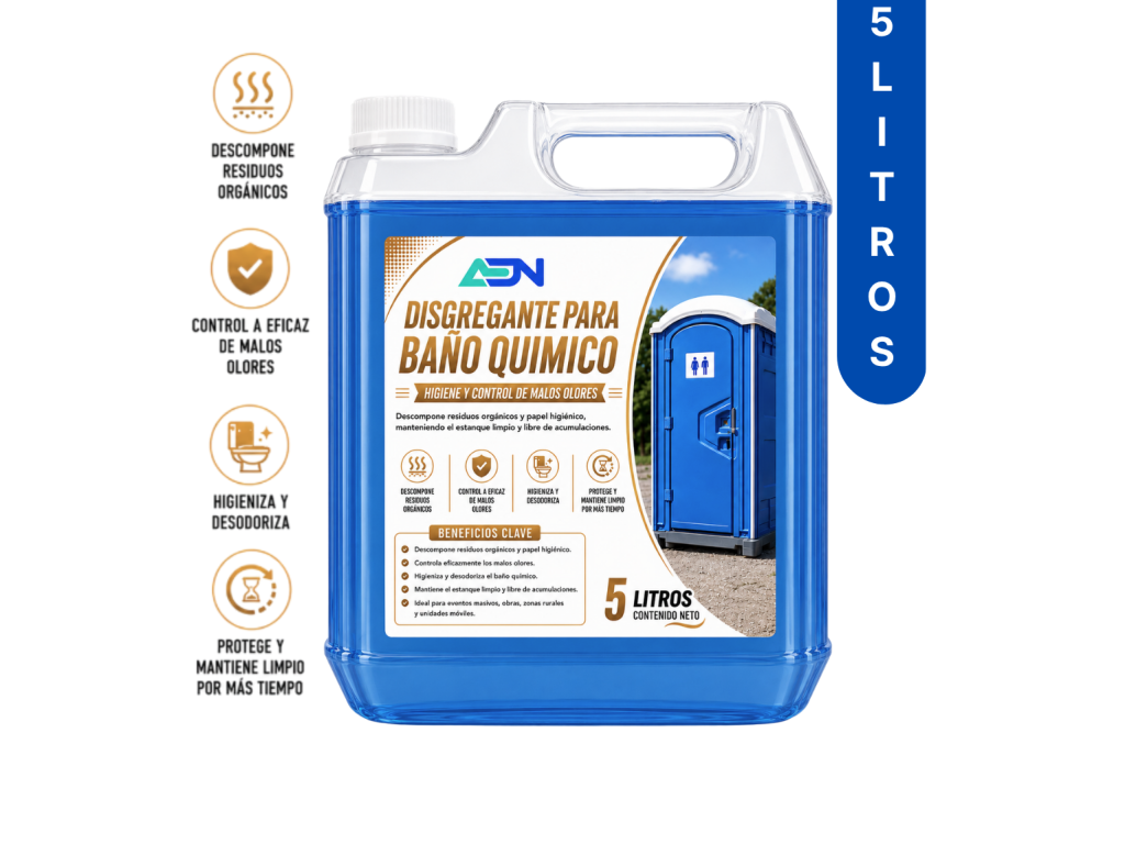 DISGREGANTE PARA BAÑO QUIMICO ADN 5 LT