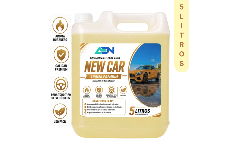 AROMATIZANTE PARA AUTOS NEW CAR INTENSE ADN 5 LT