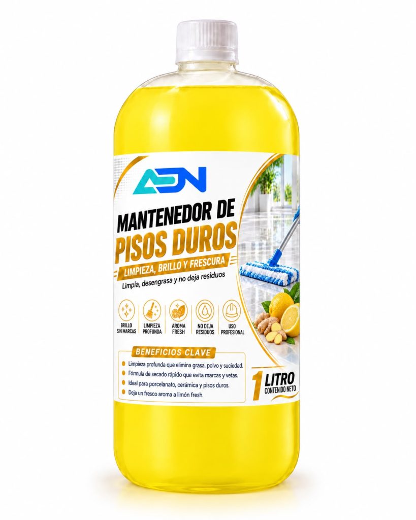 Limpiador Mantenedor De Pisos Duros Adn Limón 1 L